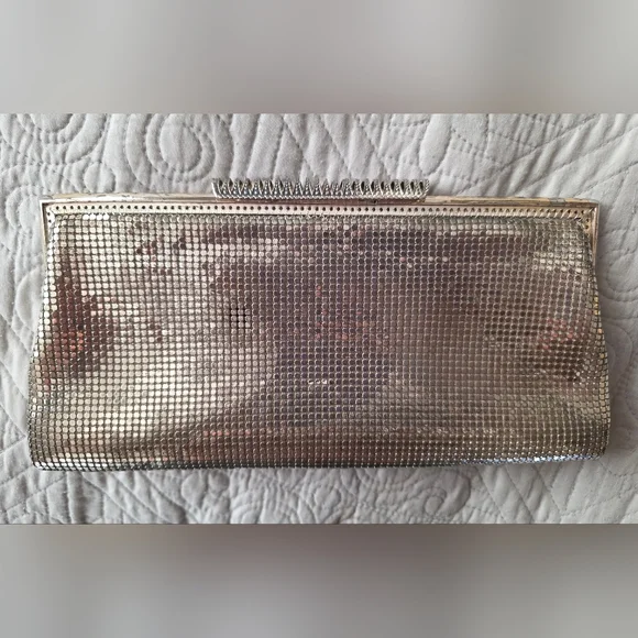 Vintage Fay Swafford Original Silver Mesh  Evening Clutch - Picture 11 of 11